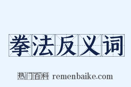 拳法反义词是什么意思的图片